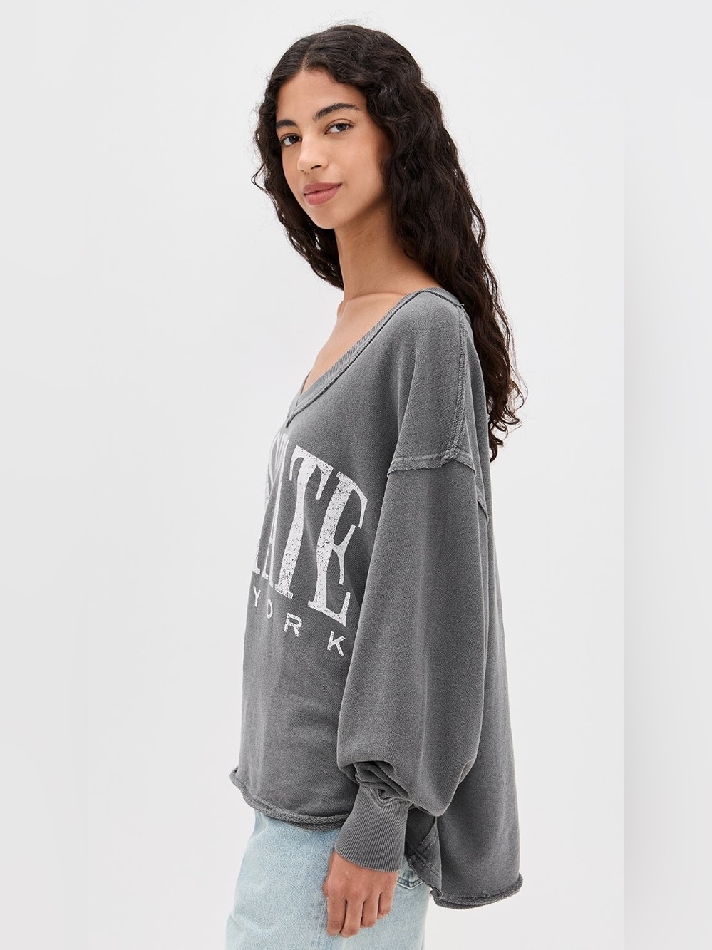 Free People We The Free Upstate Graphic Sweatshirt NWT Size Small Oversized S-XL - Picture 3 of 8
